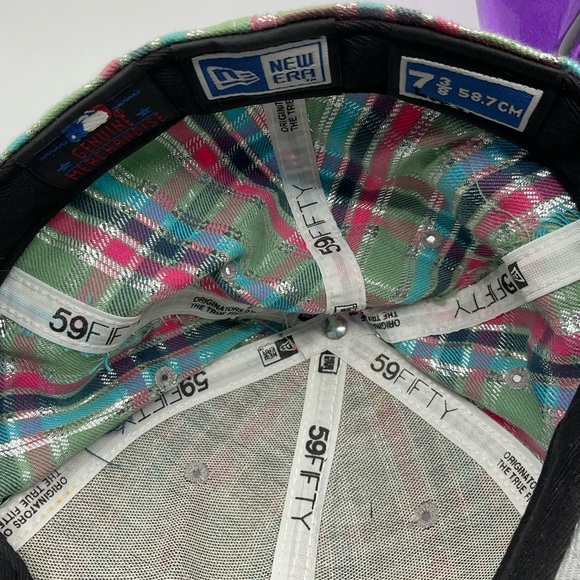 New Era Toronto Blue Jays Metallic Plaid Baseball Hat - Picture 5 of 7